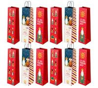 OH YEAH Lot de 12 sacs cadeaux Rois Mages - 3 designs variés - Cadeau de Noël - Sacs pour cadeaux sur le thème des rois mages - Détails personnalisés - Cadeau unique (bouteille, 12 unités)