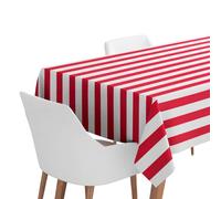 OH YEAH - Nappe en papier pliée à rayures rouges et blanches à thème elfe coquine - 120 x 180 cm - The Elf on the Shelf - Décoration de table de Noël - Fête de Noël Elfes coquins - JE SUIS ICI !