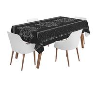 OH YEAH - Nappe pliable imperméable Halloween ésotérique - 1,20 x 1,80 m - Nappe pliée - Décoration de table Halloween à thème ésotérique - Vaisselle décorative Halloween ésotérique - Assemblage
