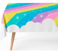 OH YEAH Nappe pliable imperméable Licorne - 1,2 x 1,8 m - Anniversaire arc-en-ciel - Nappe en papier jetable anniversaire - événements - restauration - Imperméable
