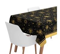 OH YEAH Nappe pliée imperméable pour le Nouvel An 2,20 x 1,40 m - Nappe pliée - Décoration de table du Nouvel An - Vaisselle jetable Fin d'année - Bonne année - Montage facile