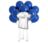 OH YEAH - Piñata d'anniversaire T-shirt 38 x 35 cm Real Madrid + 10 ballons bleu marine 30 cm - Décoration de fêtes pour enfants - Grandes pinatas à remplir avec des jouets et des friandises - Facile