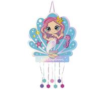 OH YEAH - Piñata Sirène - Grand anniversaire - 43,8 x 44,4 cm - Décoration de fêtes pour enfants garçon et fille - Grandes pommes de pin à remplir avec des jouets et des friandises - 1 pièce Piñata en