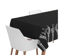OH YEAH - Rouleau de nappe Halloween avec bras squelettes - 1,20 x 5 m - Couleur noire et blanche - Rouleau papier fête à thème - Décoration Vaisselle Célébration - Accessoire de table Evénement