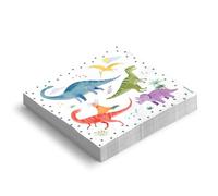 OH YEAH - Serviettes en papier double couche - Serviettes carrées pour anniversaire - Décoration de table pour fêtes d'enfants - Papier double couche (Baby Dinos)