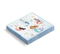 OH YEAH - Serviettes en papier double couche - Serviettes carrées pour anniversaire - Décoration de table pour fêtes d'enfants - Papier double couche (sirènes)