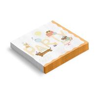 OH YEAH - Vaisselle jetable pour fête chiots et chatons - Assiettes, gobelets, serviettes et nappe - Décoration de table d'anniversaire d'enfant - Thème animaux - Célébrations et fêtes (serviette de