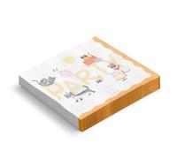 OH YEAH - Vaisselle jetable pour fête chiots et chatons - Assiettes, gobelets, serviettes et nappe - Décoration de table d'anniversaire d'enfant - Thème animaux - Célébrations et fêtes (serviette