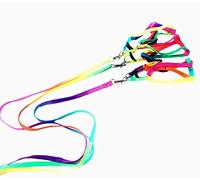 OHA-Pet arc-en-ciel Harnais avec laisse pour chat & chien, nylon, multicolore, Résistant aux intempéries léger & Doux - aussi pour petit chien, kannichen en martre et autres animaux - Haute Qualité