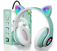 OHAANYY Casque Bluetooth pour Enfants sans Fil,Casque Cat Pliable avec LED Flash Lumières Glow, Enfants Bluetooth 5.0 avec Microphone et Contrôle du Volume, Carte Slot pour PC/Tablettes/TV (8)