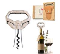 OHAANYY Tire-Bouchon pour Amateurs Vins Âgés et Connaisseurs - Ouvre-Bouteille à Vin Classique Durable Professionnel avec Double Lame Décapsuleur Bronze Élégant Multi Usage avec Étui Voyage