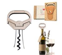 OHAANYY Tire-Bouchon pour Amateurs Vins Âgés et Connaisseurs - Ouvre-Bouteille à Vin Classique Durable Professionnel avec Double Lame Décapsuleur Bronze Élégant Multi Usage avec Étui Voyage