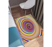 OHAGS Tapis de Bain Antidérapant,Tapis de Douche Absorbant Lavable en Machine,Cercles virtuels psychédéliques hypnotiques,Carnaval d,Doux pour Salle de Bain,60x90 CM