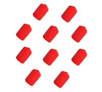 Ohamtes Lot de 10 Bouchons Caoutchouc, Embouts Rouges en Caoutchouc PVC ID16 mm - Embouts Flexibles en Vinyle - Embouts de Tuyau Ronds - Protection de Filetage de Boulon