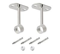 Ohamtes Lot de 2 supports de fixation pour tringle à vêtements de 25 mm de longueur 100 mm de longueur