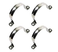 Ohamtes Lot de 4 colliers de serrage de 100 mm, colliers de serrage en acier inoxydable 201, colliers de serrage à deux trous, colliers de serrage en forme de U, colliers de serrage de selle