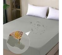 Ohano Protège-matelas imperméable 90x200cm, Housse de matelas imperméable et respirante, Protection contre les fuites, Protection contre l'humidité pour draps de lit, pour toutes les saisons - Gris