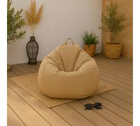 Ohau pouf poire d'extérieur 130x115cm taupe