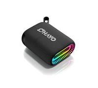 OHAYO Bluetooth Lautsprecher Mini Box Mit RGB Licht, Kleine Musikbox 5.3, 24H Akku, IPX7 Wasserdicht, Outdoor für iPhone, Draußen, Party, Schwarz