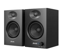 OHAYO Enceintes PC Actives 60W, Bluetooth 5.3 avec entrées Multiples (USB/RCA/AUX) - Haut-Parleur stéréo 2.0 pour Gaming, Musique, Mix DJ et Tourne-disques. Paire, Noir