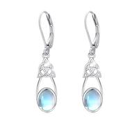 OHAYOO Boucles d'oreilles en argent 925 pour femme - Pierre de lune/abalone/onyx/turquoise/celtique - Pierre de lune - Bijoux pour femme et fille, Argent sterling