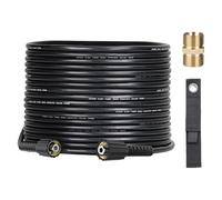OHAYORI Tuyau de Rechange Flexible Haute Pression 15 m, M22 x 14mm - Tuyau d'extension Résistant aux torsions - Compatible avec Karcher HD HDS Kranzle avec un Adaptateur en Laiton