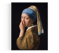 OHBIMBA® Poster Deco Salle De Bain Tableau Humour WC Affiche Décoration Murale Toilette Cadre Toilettes Vintage Cuisine Moderne Plaque Murale Amusante Style Classique (Avec Cadre - 21x30cm)