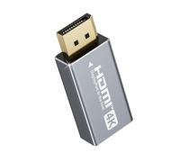 OHBUYAGN Adaptateur DisplayPort vers HDMI 4K@60Hz YCbCr420, convertisseur DP 1.2 vers HDMI 2.0 pour Lenovo, HP, Dell, PC