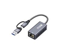 OHBUYAGN Adaptateur réseau USB 5G LAN Ethernet USB 3.2 Gen 2 vers RJ45 5000 Mbps Gigabit sur aluminium compatible avec ordinateur portable, Linux, PVE, PC sous Windows 11/10/8, etc