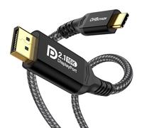 OHBUYAGN Câble USB C vers DisplayPort 2.1 bidirectionnel, Thunderbolt 4 vers DP 2.1 prend en charge DP 1.4 DP 80 Gbit/s UHBR20 HDR G-Sync FreeSync VRR HDCP 2.2 pour MacBook AMD Samsung HP ASUS PC 1M