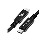 OHBUYAGN Câble USB4 80Gbps 0,8m, Bande passante unidirectionnelle jusqu'à 120Gbps, puissance de charge 240W 5A, vidéo 16K@30Hz 8K@60Hz, profondeur de couleur 12 bits pour Thunderbolt 5/4, USB 4, SSD
