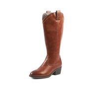 OHC - GRAPES Model - Women's High Boots for Wide Feet and Calves, 2XL - Removable Double Insole. 5.5 cm Heel - Mid-Height Zip Closure - Comfort and Style