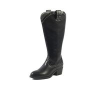 OHC - Modèle GRAPES - Bottes Hautes Femme Pieds Larges Mollets 2XL - Double Semelle Amovible, Talon 5,5 cm - Fermeture Zip Mi-Hauteur - Confort et Style - Idéal pour Ville et Tenue de Tous les Jours