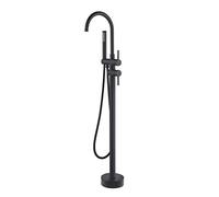 Ohcde Dheark Noir Mat Populaires Salle De Bains En Laiton Massif Monté Sur Châssis Baignoire Îlot Robinet Mitigeur Robinet Mélangeur De Douche À Tête