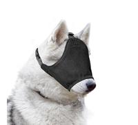 OHCOZZY Bonnet apaisant pour Chien, Masque Doux pour Les Yeux de Chien, Bouche réglable, muselière pour toilettage et Anti-Mal de Voiture (Taille XL, Noir)