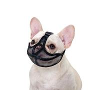 Ohcozzy Muselière à museau Court pour Chien, ne Couvre Pas Le Front Bulldog Muselière réglable en Maille Respirante Anti-Morsure et aboiement (Taille S, Noir)