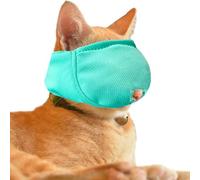 OHCOZZY Muselière pour Chat avec Maille Respirante, Masque de Protection buccale pour Chat pour Empêcher Les Morsures Mâchages Toilettages (S, Vert)