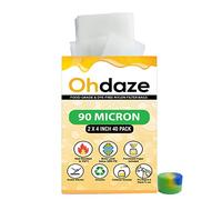 Ohdaze Sacs filtrants en nylon 5,1 x 10,2 cm | Lot de 40 | Sacs de presse de 90 microns | 3 papiers parchemin | 1 récipient de cire | Sacs de presse en nylon à double couture