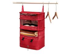 OHERUWKLS Travel Essentials Carry-on Cubes d'emballage Suspendus Pliables pour Valise Grande Capacité Économiseur D'Espace,Rouge