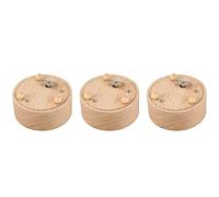 Ohewiiuk 3X Boîte À Musique Ronde Vide Cadeau d'anniversaire Saint Valentinfigurines Figurine Miniatures Artisanales en Résine Pas de Musique Spécifiée