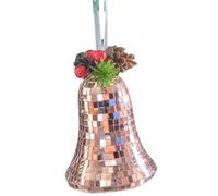 Ohewiiuk Décoration de Cloche de Noël Pendentif d'arbre de Noël Pendentif de Cloche de Miroir en Mosaïque de Noël Décoration de Noël pour D