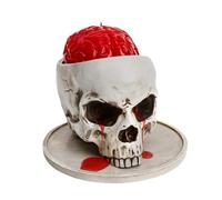 Ohewiiuk Halloween Multifonctionnel Crâne Conteneur Crâne Humain Pot de Fleur Artisanat Conteneur de Stockage Multifonctionnel Décoration de