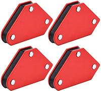 ohfruit 1 pièces mini-ensemble d'aimants de soudage 9lb Support de soudeur magnétique carré-3 angles 45 ° 90 ° 135 °-porte-angle de soudage magnétique Positionneur triangulaire Outil de fixati