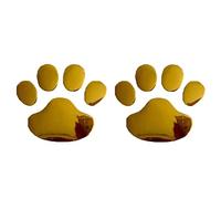 ohfruit 2 pcs/Set 3D Fun Créature Pet Pied Impression Véhicule Corps Vinyle Autocollants Argent