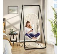 ohfruit Chaise hamac en forme de A avec support en métal robuste, support de chaise suspendue pour intérieur et extérieur, charge maximale de 100 kg, 85 x 80 x 145 cm, étagère de support de siège