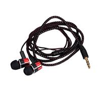 ohfruit Écouteurs filaires - Écouteurs intra-auriculaires avec basses puissantes stéréo, compatibles avec Android, iOS, ordinateurs portables, MP3 et la plupart des interfaces 3,5 mm Rouge