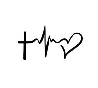 ohfruit Faith Hope Love Heart Stickers Car-Styling Variez Vitre Stickers Corps Stickers Noir
