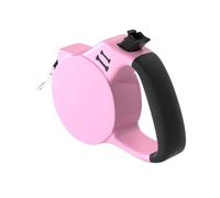 ohfruit Laisse rétractable pour chien - Frein à une main et verrouillage de sécurité - Nylon robuste - Réglable pour chiens de petite, moyenne et grande taille - Corde de traction ergonomique rose L