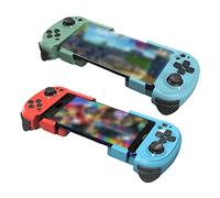 ohfruit Manettes de jeu sans fil - Séparation gauche et droite, manettes Bluetooth sans fil compatible avec iOS/PC/Android Rouge et bleu