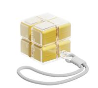 ohfruit Pilulier portable à 4 compartiments avec couvercles indépendants, matériau PP anti-déversement, tient dans une poche de jean et un petit sac, pour voyage quotidien et salle de sport, jaune